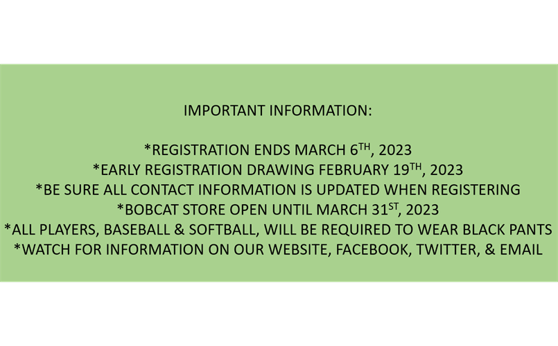 2023 Important Information